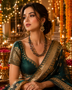 Collier élégant multicouche en crochet avec perles de verre, bijoux de mariage pour femme, perles colorées, fiançailles, qualité supérieure au meilleur prix de gros - Product Image 4