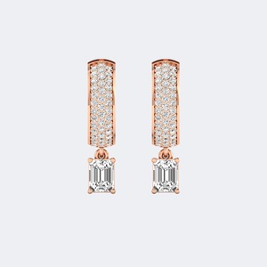Boucles d'oreilles de luxe en diamants de laboratoire taille brillant multi-formes 1,50 CTW en or 9K 14K 18K, couleur EF, clarté VVS-VVS, Taurus Jewels - Product Image 6