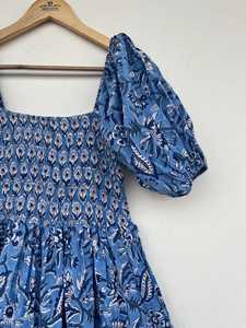 Femmes filles imprimé pur coton Maxi robe indien bloc imprimé décontracté été soirée à la mode en gros longue Midi en vrac - Product Image 4