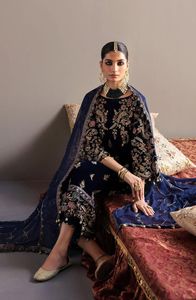 Luxury Women Festive Suits Evening <b>Dresses</b> Wedding Wear Handcrafted Embroidery Custom Design Size Color - Product Image 4