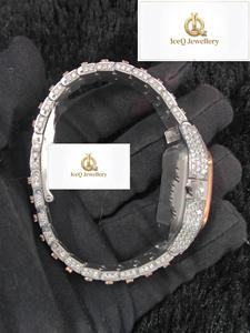 Montre-bracelet à quartz pour homme, style hip-hop, carrée, sertie de diamants, avec chiffres romains et cristaux pavés - Product Image 6