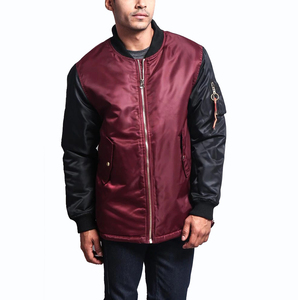 Nuevas Chaquetas Bomber de Moda Urbana al por Mayor para Hombre, Chaqueta Bomber Vintage de Satén Oversize de Poliéster para Invierno - Product Image 2