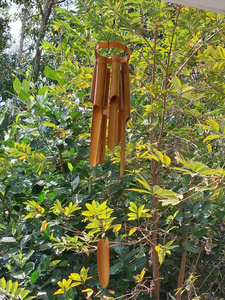 Campana de Viento de Bambú Hecha a Mano, Decoración para el Hogar con Forma de Sombrero Vietnamita, Sonido Melodioso, Tamaño Grande y Mediano - Product Image 5