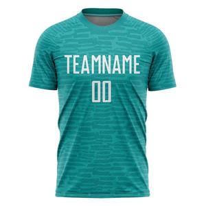 เสื้อฟุตบอลผู้ชายแบบกำหนดเองได้ พร้อมชื่อทีมและหมายเลข ผลิตจากโพลีเอสเตอร์ระบายอากาศได้ดี แขนสั้น สำหรับการเล่นฟุตบอล มีจำหน่ายจำนวนมาก - Product Image 1