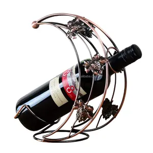 Porte-vin en métal Moon Porte-vin décoratif pour décoration de salon et de fête Personnalisable - Product Image 1