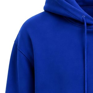 Sudadera con Capucha Azul Rey con Parche Bordado del Escudo de Jack & Jill, Sudadera de Manga Larga con Bolsillo Canguro - Product Image 3