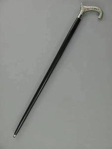 Elegant Gold-Plated Brass Walking Cane With Floral Engraving For Gentlemen - Product Image 3