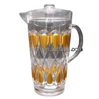 Carafe à eau moderne en plastique écologique, design diamant cristal doré, décoration artistique