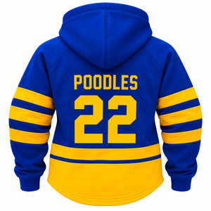 Sigma Gamma Rho Royal <b>Blue</b> Gold Hockey <b>Hoodie</b> Premium Fleece Lace up Neck <b>Women</b> Winter Pullover - Product Image 4