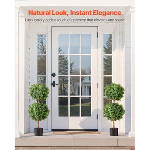 Set di 2 Sfere di Bosso Artificiale da 36 Pollici, Facile da Montare, Albero in Seta Sintetica Realistico per Decorazioni Domestiche - Product Image 2