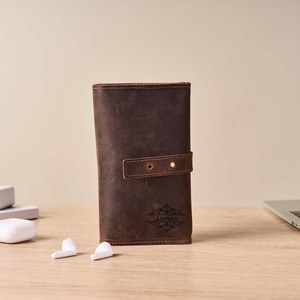 Superior Genuine Leather <b>Cable</b> Organizer Foldable Protection Multi-function Portable Cord Holder Wire Management Travel Tech - Product Image 2