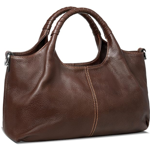 Women’s Leather Satchel Handbag, Hobo Crossbody Shoulder <b>Purse</b>, Stylish Structured Tote Bag for Work, Shopping, Travel - Product Image 5