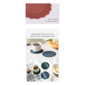 Korean <b>Silicone</b> Cup <b>Coaster</b> Cute Tea <b>Coaster</b> Heat Resistant Non-Slip Coffee Cup Mat for Cafe and Home - Product Image 5