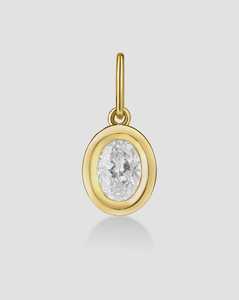 Pear Emerald Oval Lab Grown Diamond <b>Pendant</b> Necklaces 14K 18K <b>Solid</b> <b>Gold</b> Bezel Set Minimalist Dainty Jewelry For Women Wholesale - Product Image 4