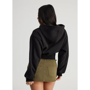 Sudadera con Capucha de Felpa de Algodón Grueso Transpirable de Alta Calidad para Mujer, Tejido de Punto Jersey, Ideal para Entrenamientos de Invierno, con Hombros Caídos - Product Image 3