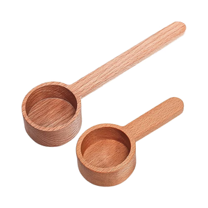 Paire de cuillères doseuses à café en bois écologiques classiques faites à la main REHMAN CRAFT Bois massif naturel 1 cuillère à soupe 10 ml Longues/Courtes - Product Image 2