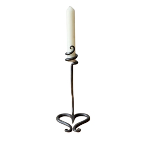 Ensemble de 2 bougeoirs en fer forgé à la main, finition noire mate, pour un décor minimaliste de chambre, idéal pour offrir, pour la cuisine - Product Image 5