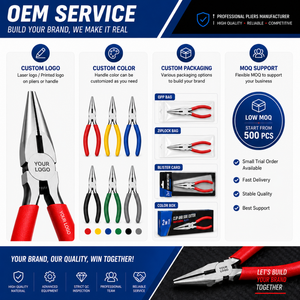 Needle Nose PlierLong Nose Pliers Wire <b>Cutter</b> Spring Loaded Factory Price Carbon Steel Precision Hand Tool Wholesale Supplier - Product Image 5