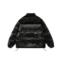 Veste en cuir matelassée pour homme de haute qualité, nouveau style, personnalisable, imperméable, coupe-vent, réversible, épaisse, décontractée, pour l'extérieur, OEM ODM