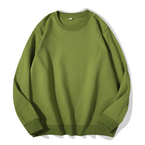 Sudadera Negra de Cuello Redondo para Hombre, 100% Algodón, Tejido de Punto, Corte Holgado, Informal, Color Sólido, para Otoño - Product Image 2