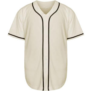 Maillot de baseball unisexe, vêtements de sport, grande taille, respirant, design uni avec lettres, 100% polyester, évacuation de l'humidité, col en V - Product Image 2