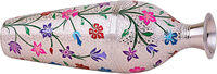 Vase à fleurs en laiton gaufré style vintage moderne, artisanat unique, décoratif, fait main, durable, écologique, pour coin de table de salon