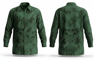 Camisa de Vestir con Botones, Diseño Abstracto Tie-Dye, Ajuste Cómodo, Manga Larga, Estilo Casual para Exteriores, Diseño Elegante - Product Image 3