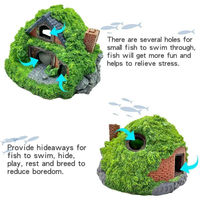 Abri écologique en résine pour reptiles, abri de jardin pour lézards, tortues, amphibiens, décoration de terrarium