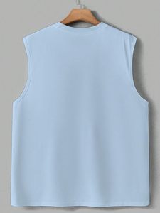 <b>Men's</b> Sleeveless Round Neck Polycotton Tank Top <b>Vest</b> for Gym, <b>Running</b> and Outdoor - Product Image 3