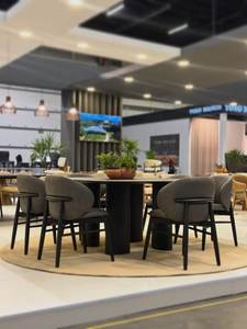 Juego de Comedor Moderno de Lujo, Madera de Teca Negra, Sillas Tapizadas, Fabricante de Muebles de Indonesia - Product Image 2