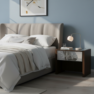 Mesa Auxiliar de Estilo Veneciano con Espejo, Mesa de Centro con Espejo de Estilo Antiguo |   Muebles Decorativos para Sala de Estar, Dormitorio y Hogar - Product Image 4