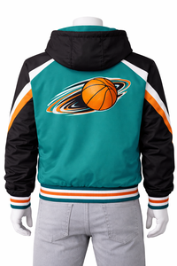 Chaqueta moderna para entrenador de baloncesto con botones a presión, ropa deportiva exterior cómoda para prácticas de equipo y personal de entrenamiento. - Product Image 4