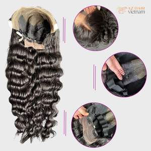 Vente en gros d'extensions de cheveux Remy vietnamiens de haute qualité, vendeur de perruque ondulée profonde lâche, cheveux humains vierges - Product Image 5
