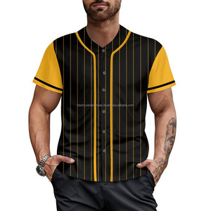 Maillots de baseball et de softball personnalisés à manches courtes 2024, 100% polyester, séchage rapide, respirants, vêtements de sport, prix de gros - Product Image 1