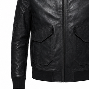 Luxury Genuine <b>Leather</b> Field <b>Jacket</b> for Men Modern Utility Design Full Grain <b>Leather</b> Premium Casual Fashion Outerwear - Product Image 4