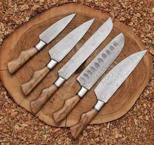 Juego de Cuchillos de Chef Profesionales Hechos a Mano con Acero de Damasco, Juego de Cuchillos de Cocina Profesionales, Juego de Cuchillos de Chef Forjados a Mano - Product Image 2
