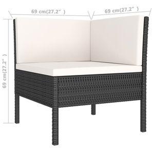 Ensemble de meubles de jardin noir et crème - Product Image 5