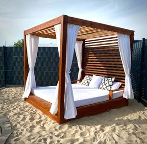 Gazebo de Madera de Teca Sólida, Estilo Resort Tropical, Muebles Artesanales de Jepara, Indonesia, Estructura de Jardín de Alta Gama - Product Image 1