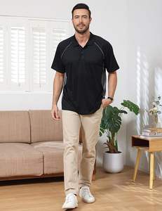 Camisetas de Golf para Hombre, Manga Corta, Absorbentes de Humedad, Polo Deportivo de Secado Rápido, Cuello Alto, Protección UPF 50+ - Product Image 2