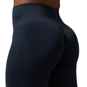 Navy <b>Blue</b> Women's Mid Rise Performance Leggings Moisture Wicking Workout Pants for Gym Yoga Training Running Fitness - Product Image 5