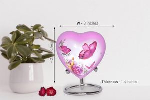 Luxury Aluminum Heart Cremation <b>Memorial</b> <b>Keepsake</b> Urn Ash Holder Featuring Durable Premium Exterior Craftsmanship - Product Image 3