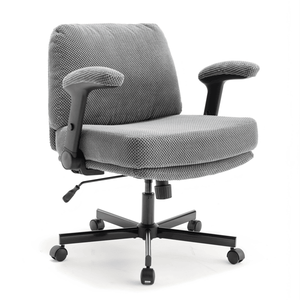 Sedia da Ufficio Confortevole con Seduta Larga, Cuscino Spesso, Design Girevole Regolabile, Braccioli Ribaltabili, Ruote Girevoli in PU - Product Image 6
