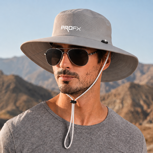 Custom Wide Brim Mesh Bucket <b>Hat</b> with Adjustable Strap UPF 50+ & Quick-Drying All-Season Outdoor Use Unisex Adult Casual Style - Product Image 5
