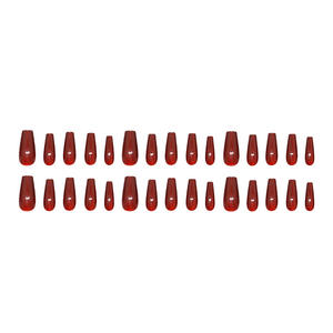 Ongles à presser de luxe œil de chat rouge pour la Saint-Valentin, en ABS, à utiliser sur les doigts avec colle, option logo personnalisé, vente en gros - Product Image 2