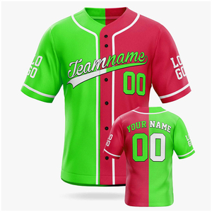 Maillot de baseball à sublimation, dernier design, personnalisable avec nom de joueur, manches courtes, entièrement boutonné, logo personnalisé, maillot de softball, prix bas - Product Image 2