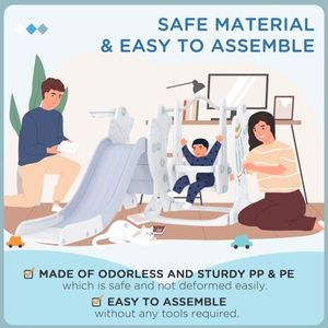 Gray Indoor Toddler Swing and Slide Fun Climber Play Structure for Younger Kids - Product Image 3