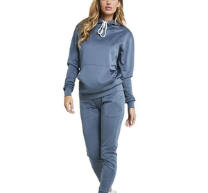 Women Green White Color Blocking Tracksuit Full Sleeve Turtleneck Casual <b>Jogger</b> Set Side Pockets Drawstring Closure - Product Image 5