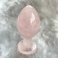 Œuf vaginal en quartz rose de haute qualité, cristal de guérison, œuf Yoni pour femmes, exercices de Kegel, pierre précieuse naturelle, vente en gros