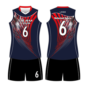 Tenue de volley-ball pour performance athlétique, personnalisable avec logo d'équipe, maillot et short légers pour les matchs - Product Image 6