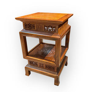 Pedestal cuadrado de palisandro, de 70 cm de tamaño. - Product Image 3